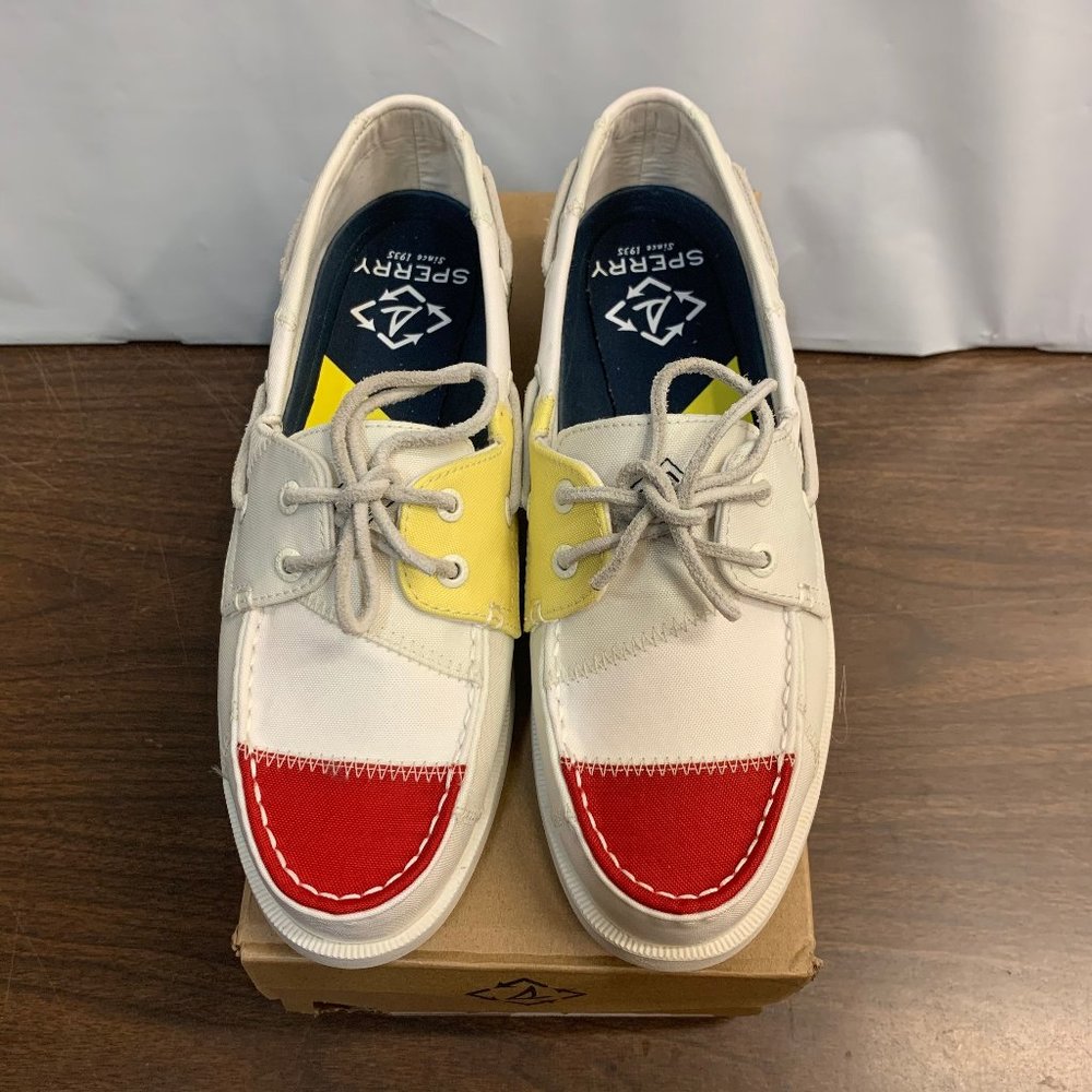 Womens Sperry A/O 2 Eye Bio White (Multi) STS83731